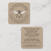 Kraft  Bee Honey Jar Label of Visitekaartje Notitiekaartje (Voorkant / Achterkant)