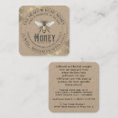 Kraft  Bee Honey Jar Label of Visitekaartje Notitiekaartje (Voorkant / Achterkant)