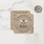 Kraft  Bee Honey Jar Label of Visitekaartje Notitiekaartje (Voorkant / Achterkant in situ)