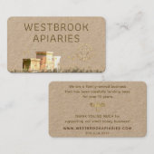 Kraft Beehives Apiary Label with Gold Heart and Be (Voorkant / Achterkant)