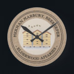 Kraft Beekeeper's Shop Klok met 3 Bijenkorven<br><div class="desc">Een leuk cadeau voor je favoriete imker. Ideaal om in je werkplaats achter de tafel van je Boerenmarkt te hangen.</div>