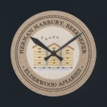 Kraft Beekeeper's Shop Klok met 3 Bijenkorven<br><div class="desc">Een leuk cadeau voor je favoriete imker. Ideaal om in je werkplaats achter de tafel van je Boerenmarkt te hangen.</div>