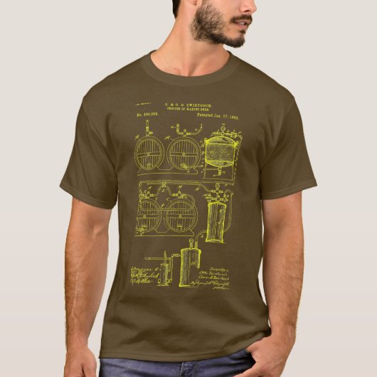 Kraft Beer Breaming Classic Patent Print T-shirt (Voorkant)
