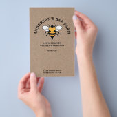 Kraft  bijenhoningontwerp. flyer (Hand)