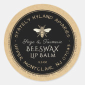 Kraft & Black Handwrite bijenwas etiket (Voorkant)