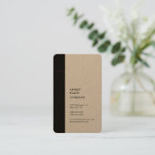 Kraft Black Stripe Minimalistische Moderne Stijl E Visitekaartje (Staand voorkant)