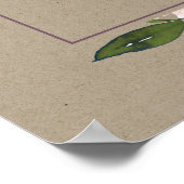 KRAFT BLUSH BURGUNDY FLORAL BABY SHOWER WELCOME POSTER (Hoek)