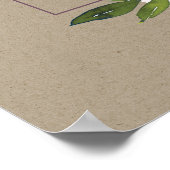 KRAFT BLUSH BURGUNDY FLORAL VERLOVING WELCOME POSTER (Hoek)