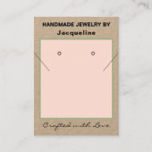 Kraft Blush Necklace Earrings Logo Website QR Code Visitekaartje (Voorkant)