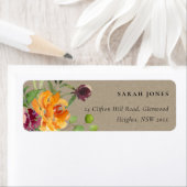 KRAFT BLUSH YELLOW ORANJE FLORAL BUNCH ADRES ETIKET (Insitu)