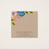 Kraft Boho Floral oorringen Jewelry Display Kaart (Achterkant)