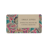 KRAFT BOHO TRIBAL IKAT PINK BLAUWGROEN ADRES WEDIN ETIKET (Voorkant)