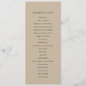 KRAFT BOHO TRIBAL IKATFL WEDDING CEREMONY PROGRAMM MENU (Achterkant)