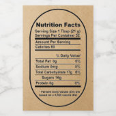 Kraft Bold Pint Honey Jar Nutrition Facts Label Voedselcontainer Etiket (Enkel label)