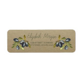Kraft Botanical Olive Branches Etiket (Voorkant)