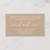 Kraft Bouquet Natural Hair Products Visitekaartje (Achterkant)