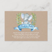 Kraft Boy Rustic Elephant Books for Baby Insert Informatiekaartje (Voorkant)