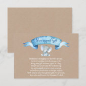Kraft Boy Rustic Elephant Unwrapted Gift Insert Informatiekaartje (Voorkant / Achterkant)