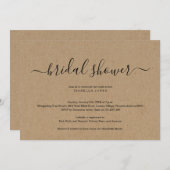 Kraft Bridal Shower Kaart (Voorkant / Achterkant)