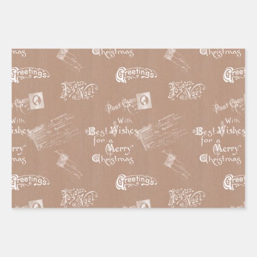 Kraft  Briefkaarten, Berichten en Plaid Inpakpapier Vel (Voorkant)