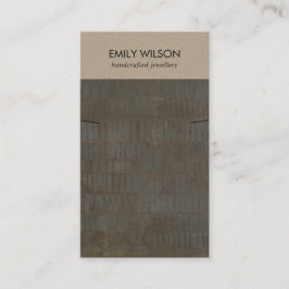 KRAFT BRONZE GRAY LINES KETTING BRACELET DISPLAY VISITEKAARTJE