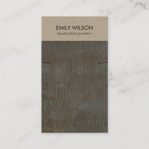 KRAFT BRONZE GRAY LINES KETTING BRACELET DISPLAY VISITEKAARTJE