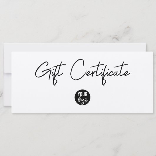 Kraft Brown Business Logo QR Code Cadeaubon (Achterkant)