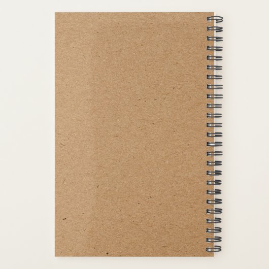 Kraft Brown Classic Monogram Persoonlijk Wekelijks Planner (Achterkant)