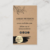 Kraft Brown Dank u Kaarten met Aangepaste Logo Visitekaartje (Achterkant)