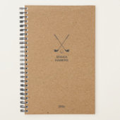Kraft Brown Golf Club Personal Weekly Planner (Voorkant)