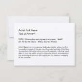 Kraft Brown Kunstwerk Tentoonstelling Art Show Pla Bedankkaart (Voorkant)