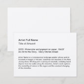 Kraft Brown Kunstwerk Tentoonstelling Art Show Pla Bedankkaart (Voorkant / Achterkant)