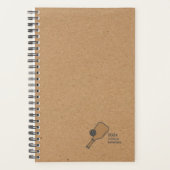 Kraft Brown Pickleball Personal Weekly Planner (Voorkant)