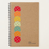 Kraft Brown Pickleball Personal Weekly Planner (Voorkant)
