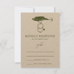 Kraft Brown Rustic Vislijn Ringen Mos Groen I RSVP Kaartje