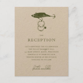 Kraft Brown Rustic Vissen Lure Rings Moss Green Informatiekaartje