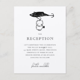 Kraft Brown Rustic Vissen Lure Rings Zwart Informatiekaartje