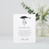 Kraft Brown Rustic Vissen Lure Rings Zwart Informatiekaartje (Staand voorkant)