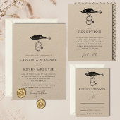 Kraft Brown Rustic Vissen Lure Rings Zwart Kaart