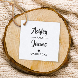 Kraft bruiloft gunst Labels gepersonaliseerd met n