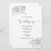 Kraft bruiloft uitnodiging - Rustiek Chic (Voorkant / Achterkant)