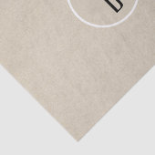 Kraft Bruin Chic Monogram Letter Initiaal Rustiek Tissuepapier (Detail)