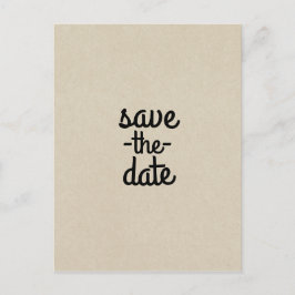Kraft Bruin Chique Rustieke Bruiloft Save the Date Aankondigingskaart