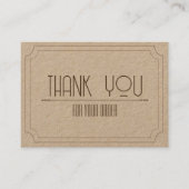Kraft  bruin logo upcycled bedankje visitekaartje (Voorkant)