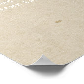 Kraft Bruin Rustieke Moderne Trouwstoelindeling Poster (Hoek)