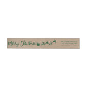 Kraft Brush Script Christmas Green Retouradres (Individueel)