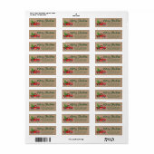 Kraft Brush Script  Truck Christmas Green Etiket (Full Sheet)