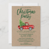 Kraft Brush Script  Truck Kerstparty G Kaart (Voorkant)