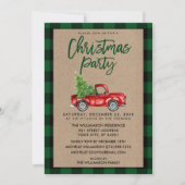 Kraft Brush Script Truck Pset Kerstparty G Kaart (Voorkant)