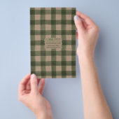Kraft Buffalo Check zeepverpakking - Flyer Papier (Hand)